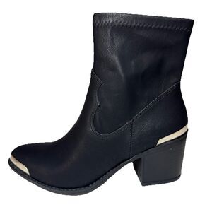 Dirty Laundry Womens Unite Black Cowboy, Metal Toe Western Boots Size 6.5